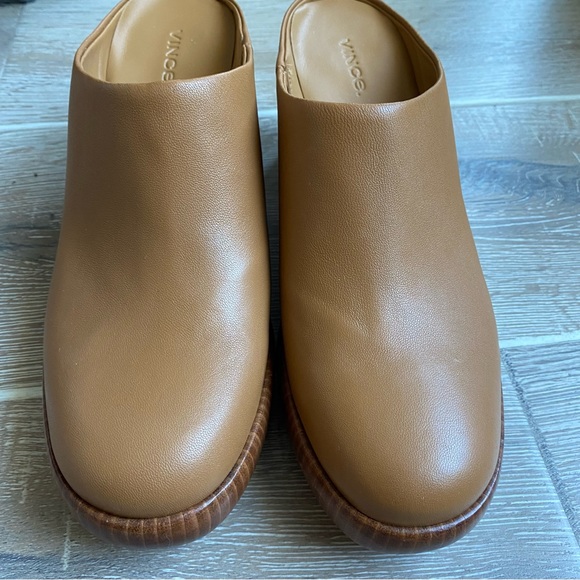 Vince Navina Leather Clog Mule Brown - Picture 3 of 15